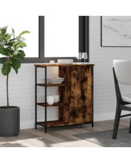 Buffet chêne fumé 70x30x80 cm bois d'ingénierie | Mobilier & Déco
