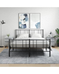 Tables de chevet 2 pcs gris béton 40x35x50 cm bois d’ingénierie | Mobilier & Déco