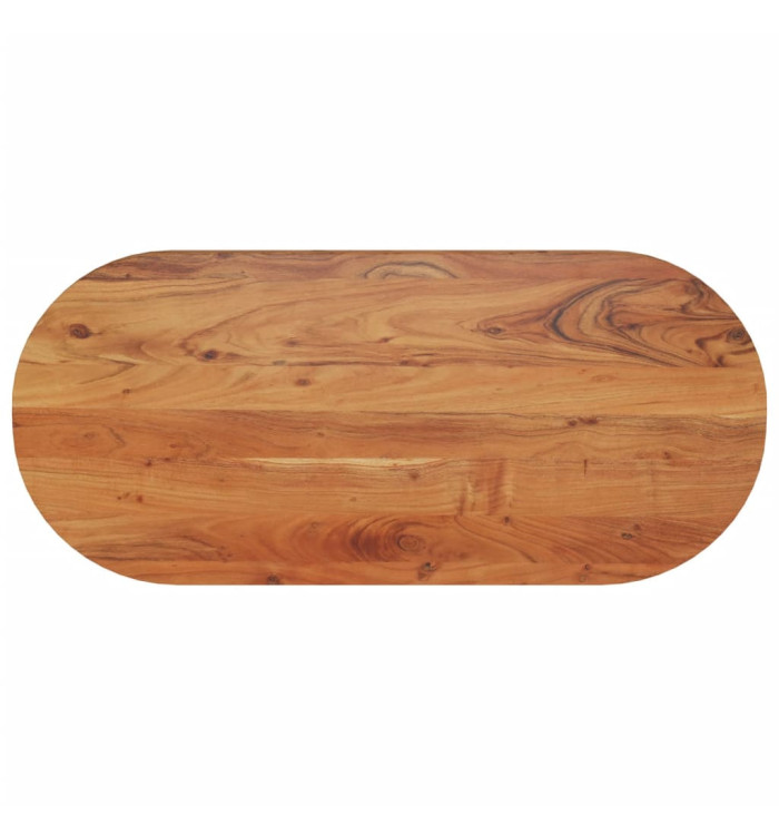 Dessus de table 90x40x2,5 cm ovale bois massif d'acacia | Mobilier & Déco