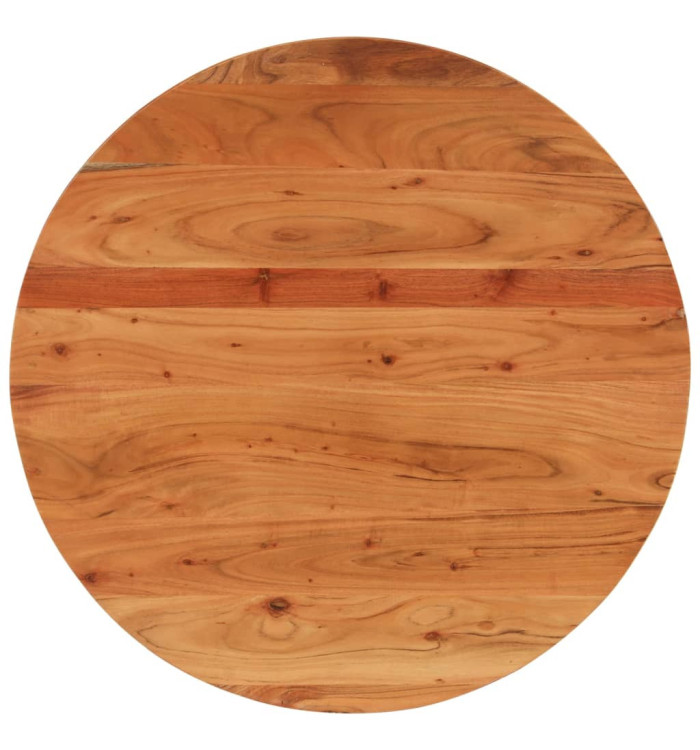 Dessus de table Ø90x3,8 cm rond bois massif d'acacia | Mobilier & Déco