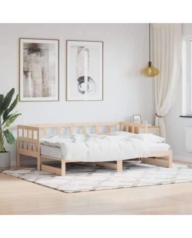Lit de jour et lit gigogne sans matelas 80x200 cm bois massif | Mobilier & Déco