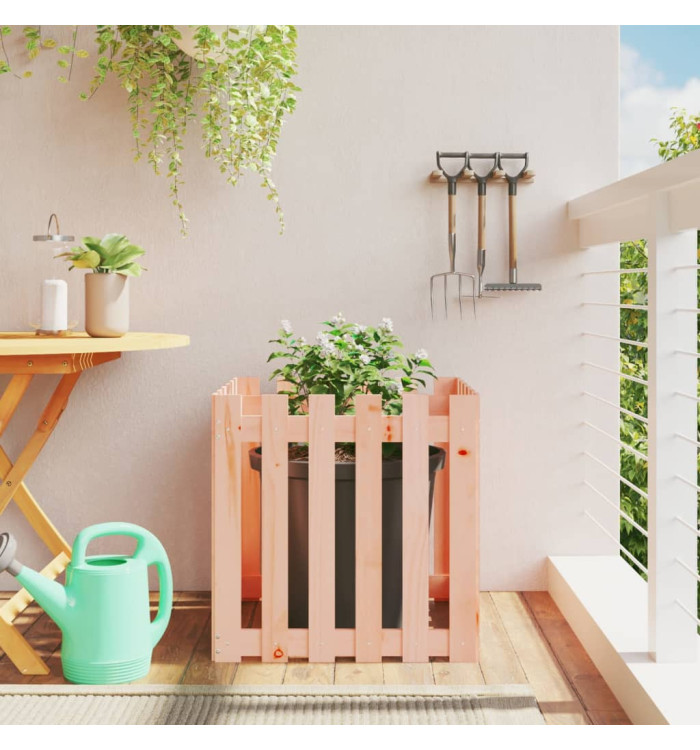 Jardinière avec design de clôture 60x60x60 cm Douglas massif | Mobilier & Déco