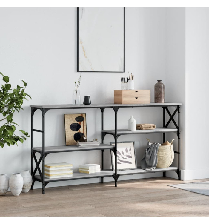 Table console sonoma gris 150x29x76,5 cm bois d'ingénierie | Mobilier & Déco