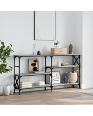 Table console sonoma gris 150x29x76,5 cm bois d'ingénierie | Mobilier & Déco