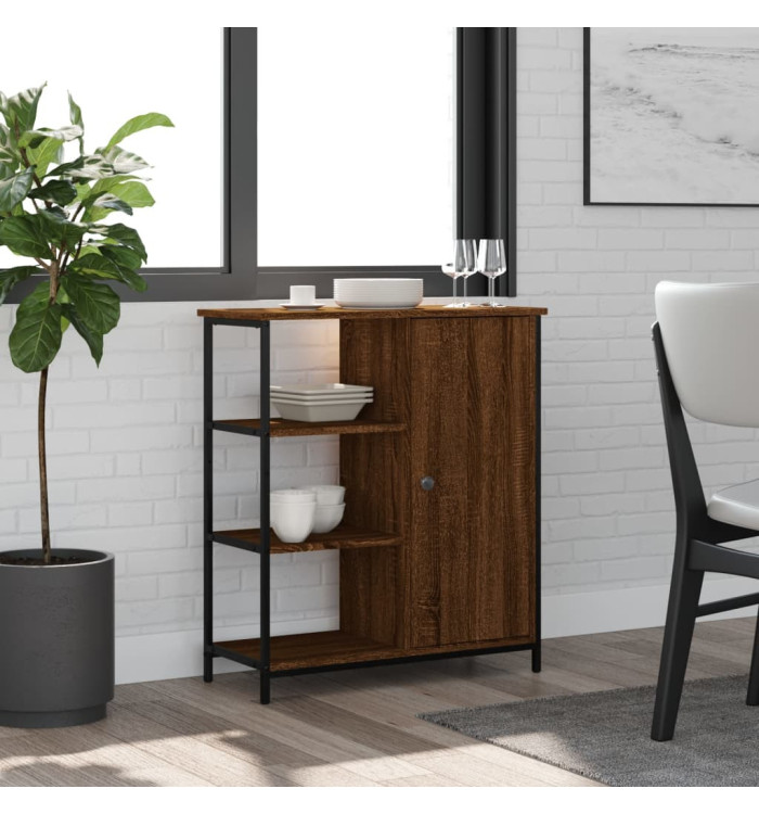 Buffet chêne marron 70x30x80 cm bois d'ingénierie | Mobilier & Déco