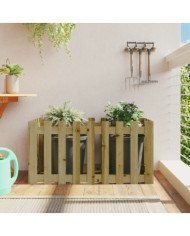 Lit surélevé de jardin design de clôture bois de pin imprégné | Mobilier & Déco
