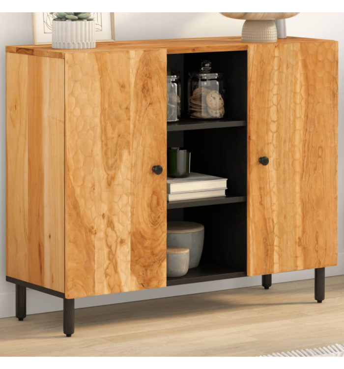Armoire latérale 90x33x75 cm bois massif d'acacia | Mobilier & Déco