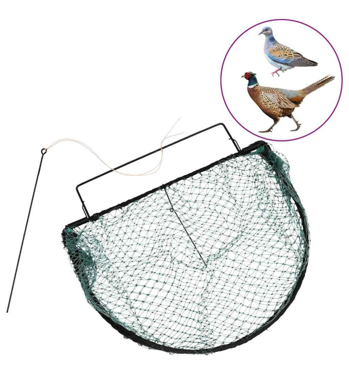 Piège à oiseaux vert 50 cm acier | Mobilier & Déco