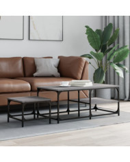 Tables basses gigognes 2 pcs sonoma gris bois d'ingénierie | Mobilier & Déco