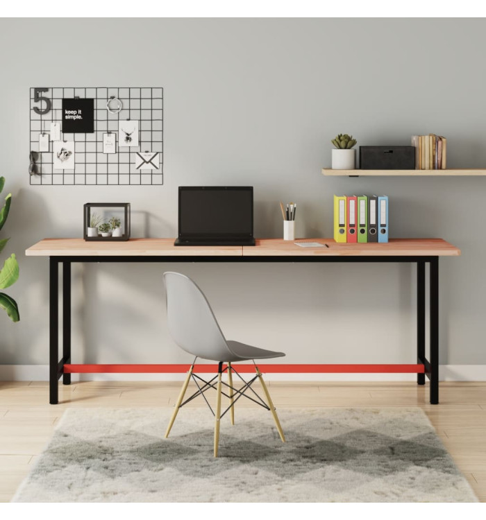 Dessus de bureau 200x55x2,5 cm bois massif de hêtre | Mobilier & Déco