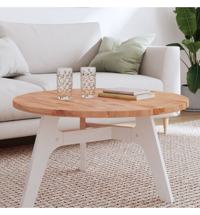 Dessus de table Ø80x2,5 cm rond bois massif de hêtre | Mobilier & Déco