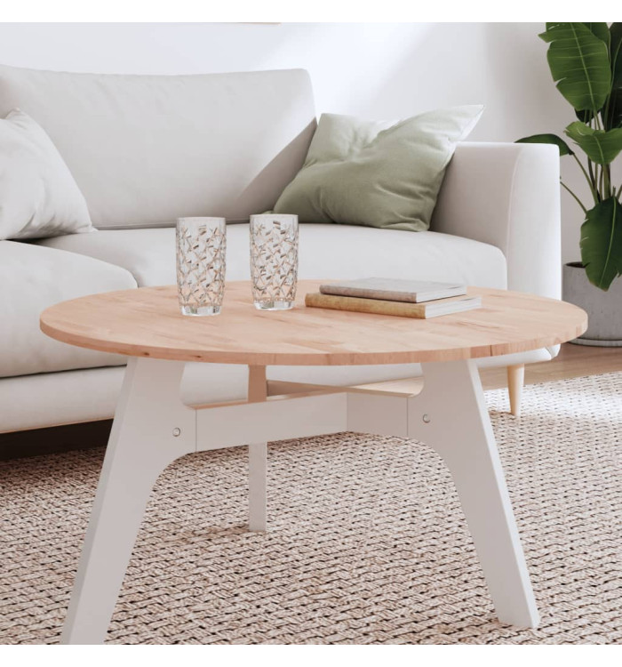 Dessus de table Ø80x1,5 cm rond bois massif de hêtre | Mobilier & Déco