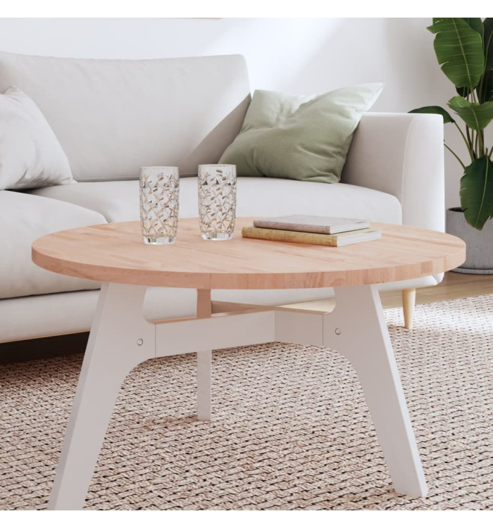 Dessus de table Ø80x2,5 cm rond bois massif de hêtre | Mobilier & Déco
