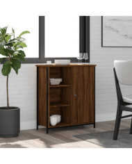 Buffet chêne marron 70x30x80 cm bois d'ingénierie | Mobilier & Déco