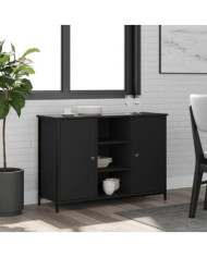 Buffet noir 100x35x70 cm bois d'ingénierie | Mobilier & Déco