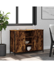 Buffet chêne fumé 100x35x70 cm bois d'ingénierie | Mobilier & Déco