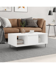 Table basse Blanc 90x50x36,5 cm Bois d'ingénierie | Mobilier & Déco