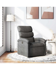 Fauteuil inclinable Gris foncé Tissu | Mobilier & Déco