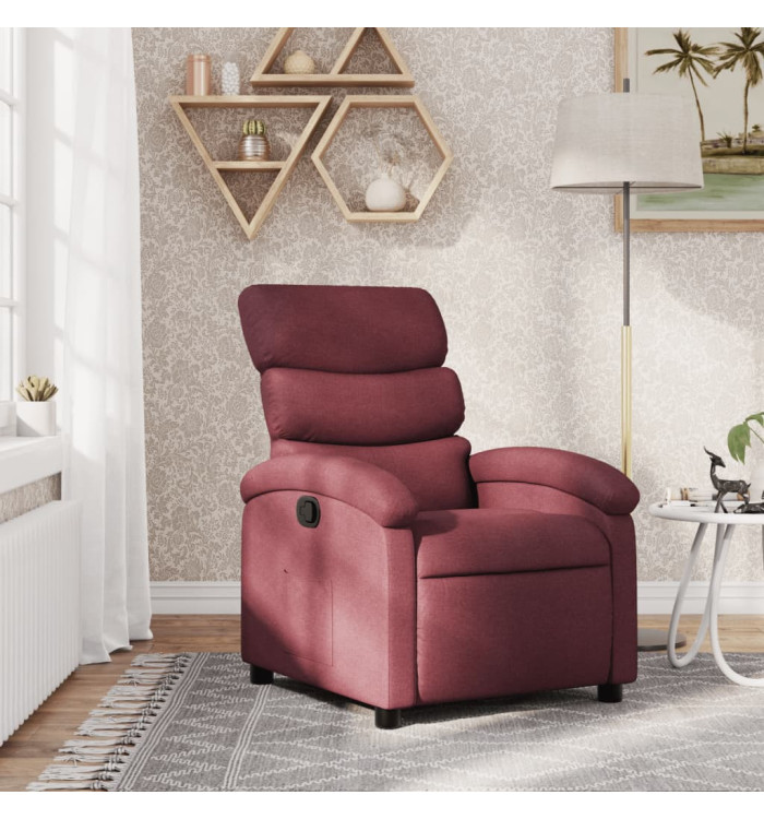 Fauteuil inclinable Rouge bordeaux Tissu | Mobilier & Déco