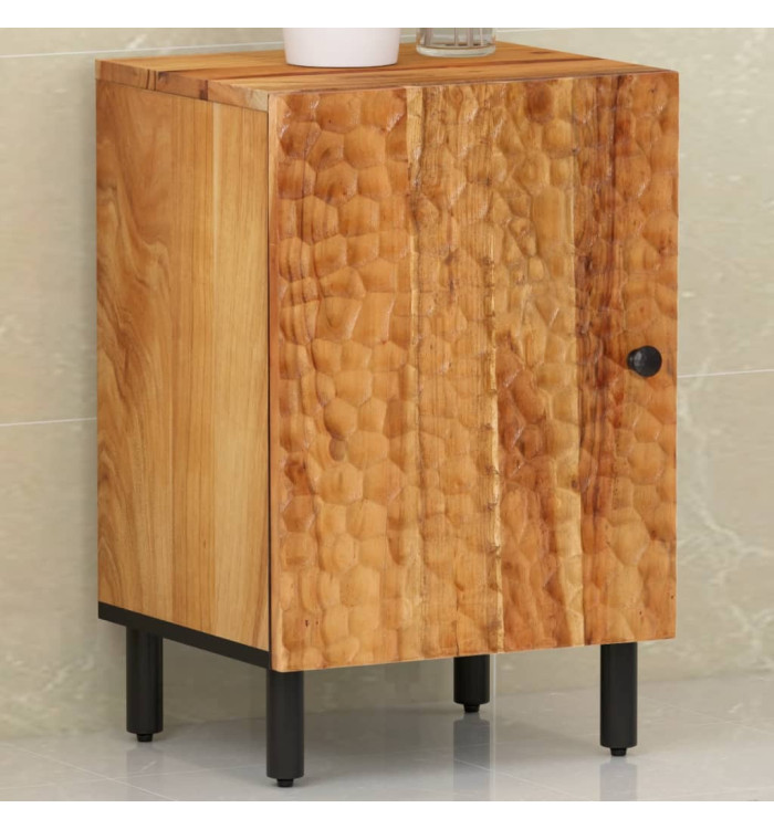 Armoire de salle de bain 38x33x58 cm bois massif d'acacia | Mobilier & Déco