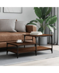 Table basse chêne marron 100x50,5x45 cm bois d'ingénierie | Mobilier & Déco