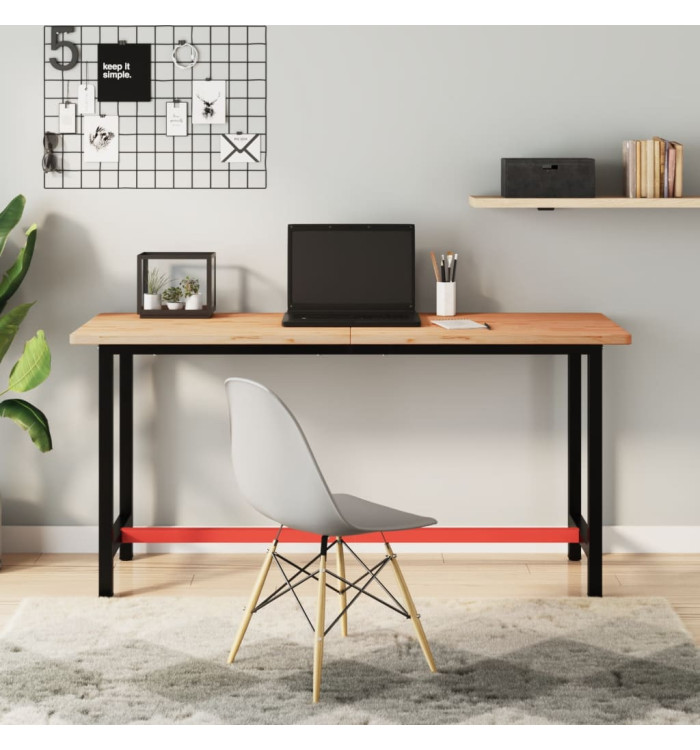 Dessus de bureau 150x55x2,5 cm bois massif de hêtre | Mobilier & Déco