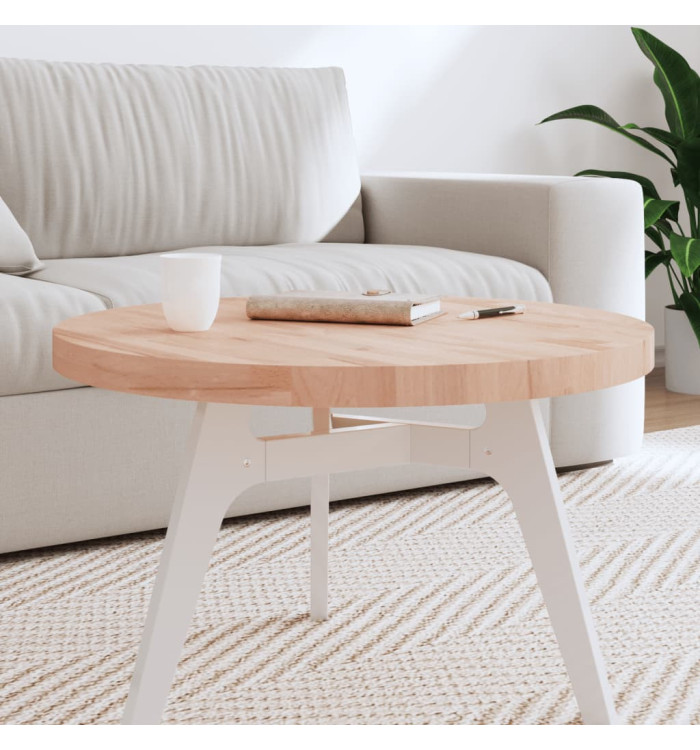 Dessus de table Ø70x4 cm rond bois massif de hêtre | Mobilier & Déco