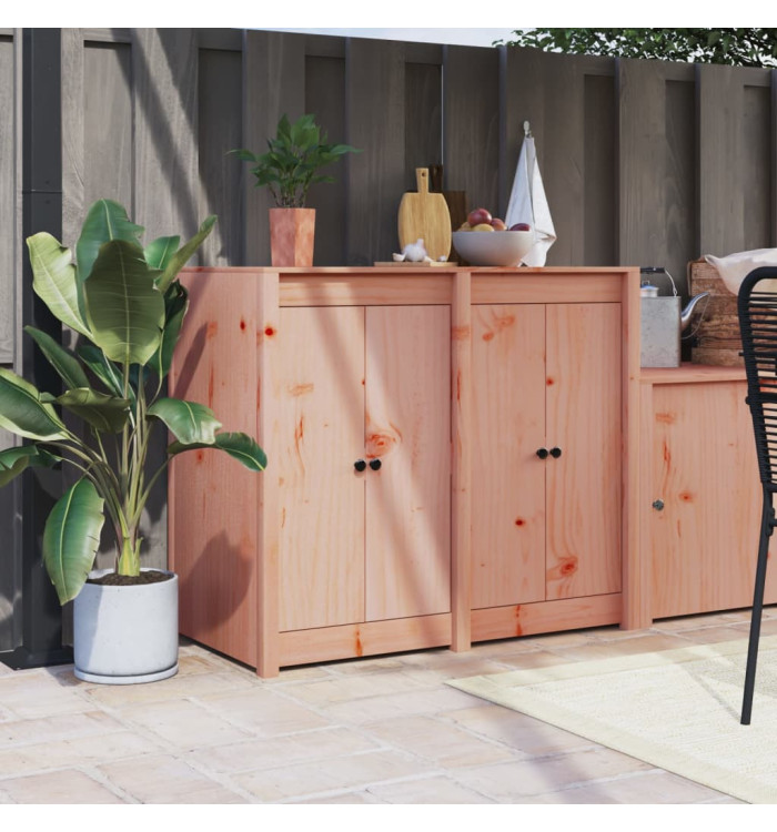 Portes de cuisine d'extérieur 2 pcs bois massif douglas | Mobilier & Déco