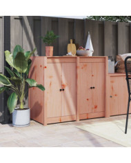 Portes de cuisine d'extérieur 2 pcs bois massif douglas | Mobilier & Déco