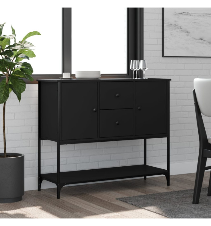 Buffet noir 100x36x85 cm bois d'ingénierie | Mobilier & Déco