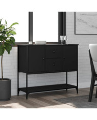 Buffet noir 100x36x85 cm bois d'ingénierie | Mobilier & Déco