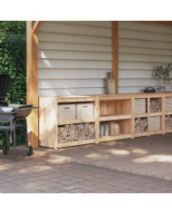Armoires de cuisine d'extérieur 2 pcs bois de pin massif | Mobilier & Déco