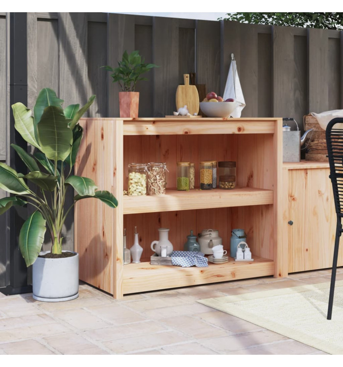 Armoire de cuisine d'extérieur 106x55x92 cm bois de pin massif | Mobilier & Déco