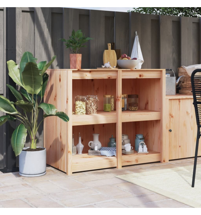 Armoire de cuisine d'extérieur 106x55x92 cm bois de pin massif | Mobilier & Déco