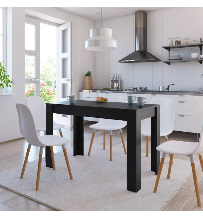 Table de salle à manger Noir 120 x 60 x 76 cm Bois d'ingénierie | Mobilier & Déco