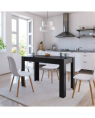 Table de salle à manger Noir 120 x 60 x 76 cm Bois d'ingénierie | Mobilier & Déco