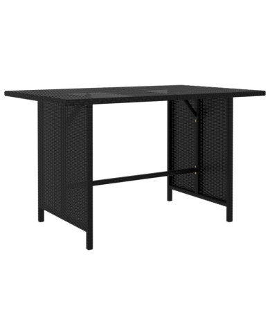 Table à manger de jardin Noir 110x70x65 cm Résine tressée | Mobilier & Déco