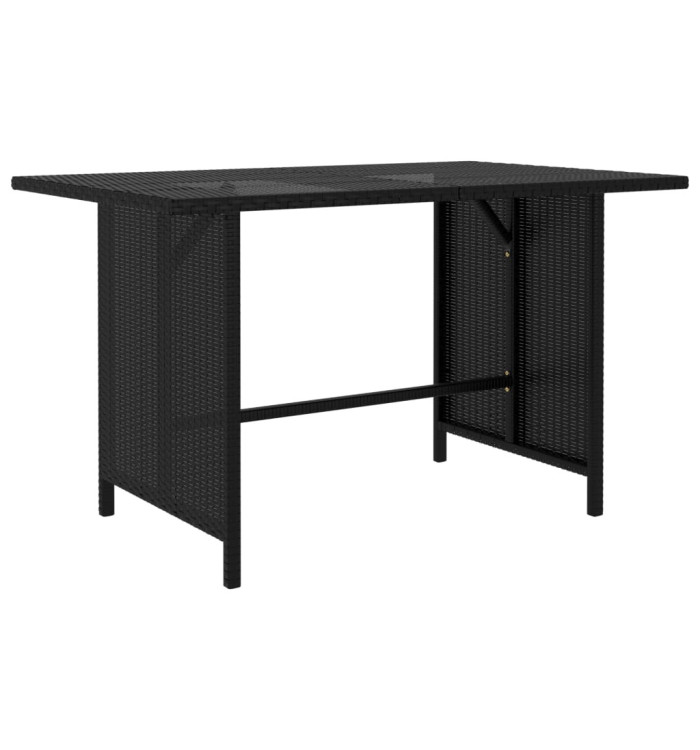 Table à manger de jardin Noir 110x70x65 cm Résine tressée | Mobilier & Déco