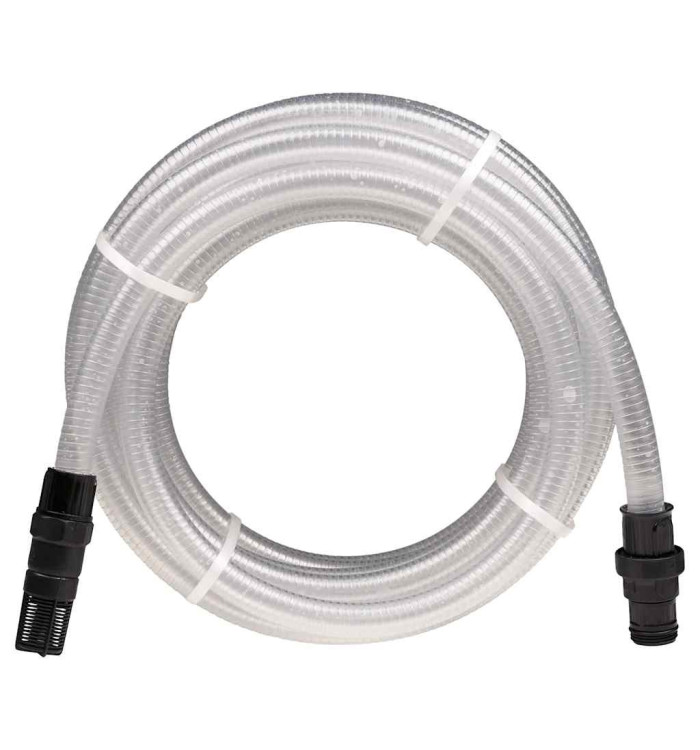 Tuyau d'aspiration avec raccords en PVC transparent 1" 10 m PVC | Mobilier & Déco