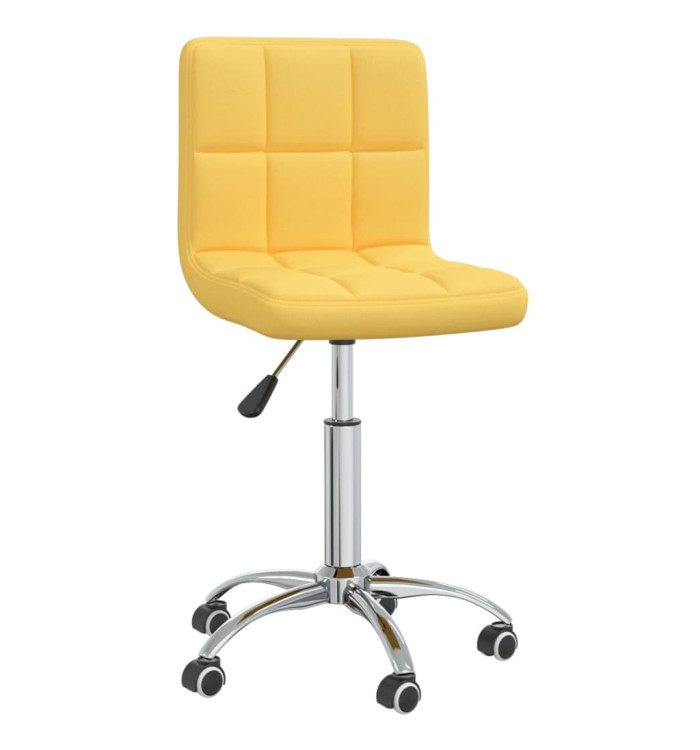 Chaise pivotante de salle à manger Jaune moutarde Tissu | Mobilier & Déco