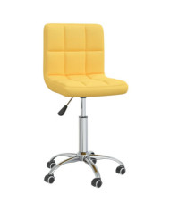 Chaise pivotante de salle à manger Jaune moutarde Tissu | Mobilier & Déco