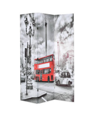 Cloison de séparation 120 x 170 cm Bus londonien Noir et blanc | Mobilier & Déco