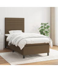 Sommier à lattes de lit avec matelas Marron foncé 90x190 cm | Mobilier & Déco
