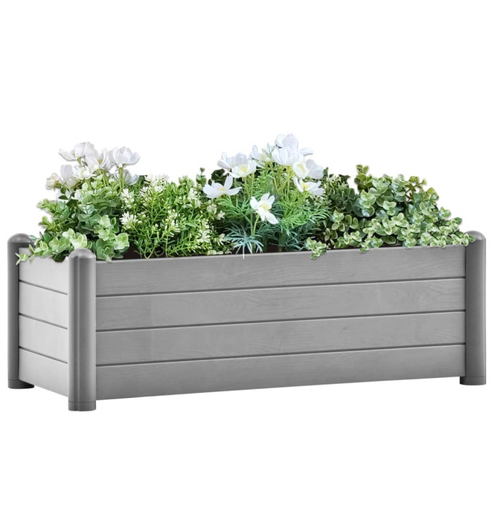 Lit surélevé de jardin PP Gris pierre 100x43x35 cm | Mobilier & Déco