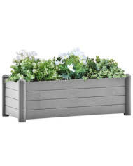 Lit surélevé de jardin PP Gris pierre 100x43x35 cm | Mobilier & Déco
