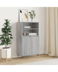 Buffet haut Sonoma gris 60x36x110 cm Bois d'ingénierie | Mobilier & Déco