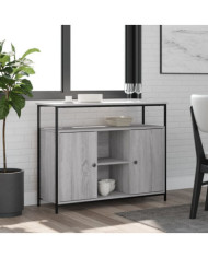 Buffet sonoma gris 100x35x80 cm bois d'ingénierie | Mobilier & Déco