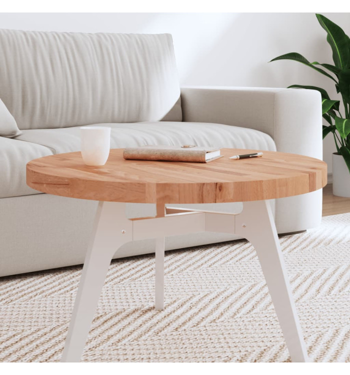 Dessus de table Ø70x4 cm rond bois massif de hêtre | Mobilier & Déco