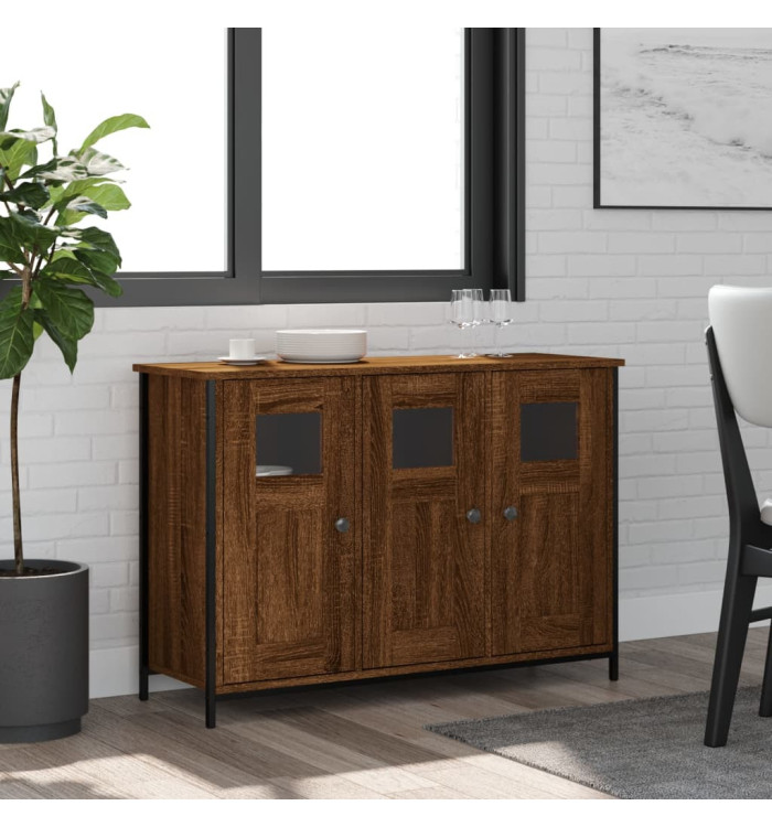 Buffet chêne marron 100x35x70 cm bois d'ingénierie | Mobilier & Déco