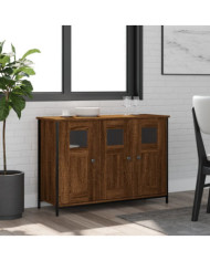 Buffet chêne marron 100x35x70 cm bois d'ingénierie | Mobilier & Déco
